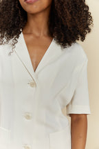 Perfect Short Sleeve Suit Apricot White