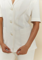 Perfect Short Sleeve Suit Apricot White